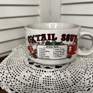 Vintage Oxtail Soup Recipe Mug